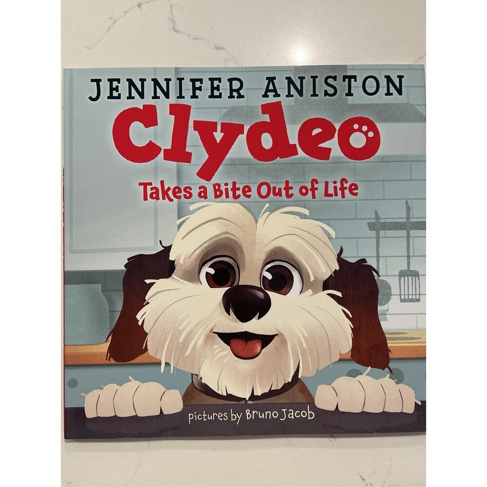 Jennifer Aniston SIGNED BOOK Clydeo Takes a Bite Out of Life Autographed #2